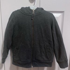 Primary Kids Teddy Fleece-Lined Dark Gray Hoodie